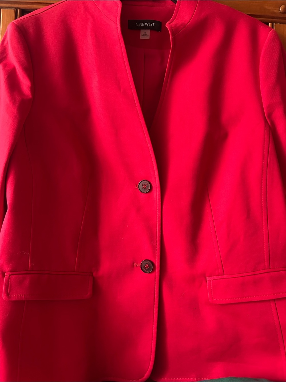 Nine West Red Tailored Blazer Jacket - Picture 2 of 5